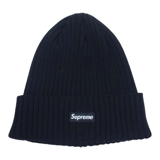 Supreme シュプリーム Overdyed Beanie スモールボックス ロゴ リブ ビーニー ブラック系【中古】