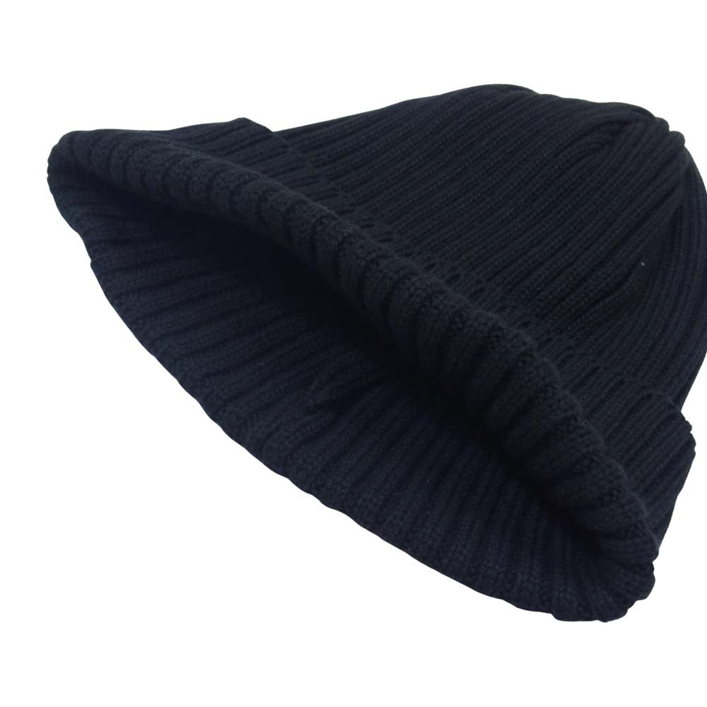 Supreme シュプリーム Overdyed Beanie スモールボックス ロゴ リブ ビーニー ブラック系【中古】