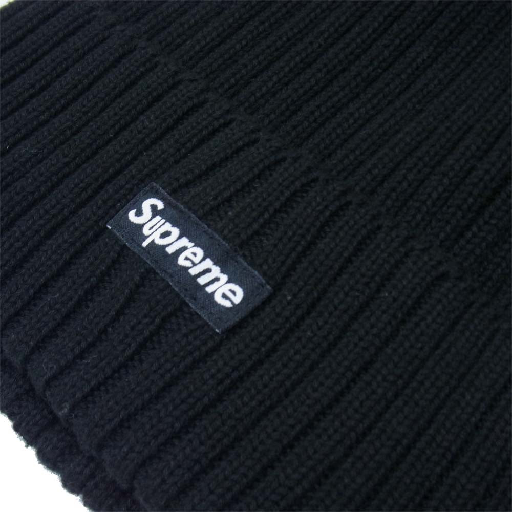 Supreme シュプリーム Overdyed Beanie スモールボックス ロゴ リブ ビーニー ブラック系【中古】