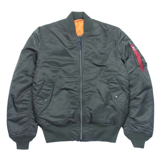 ALPHA アルファ 82790J MA-1 フライト ジャケット グレーカーキ系 L【中古】