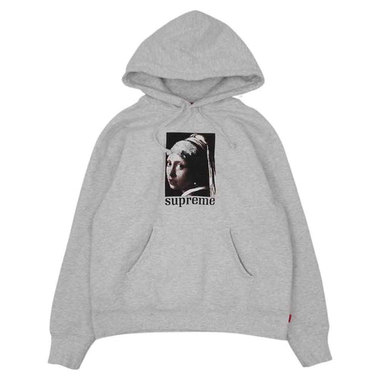 Supreme シュプリーム 20AW Pearl Hooded Sweatshirt フェルメール パール フーデッド スウェット シャツ パーカー グレー系 S【中古】