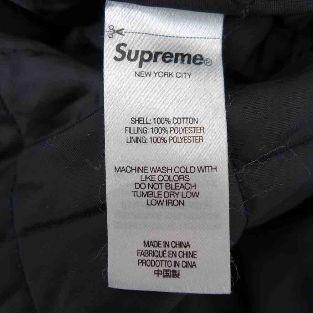Supreme シュプリーム 21AW Quilted Plaid Flannel Shirt キルティング フランネル シャツ ブルー系 M【中古】