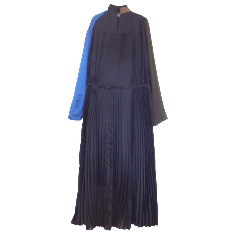 Sacai サカイ 21AW 21-05822 プリーツ 切替 ドレス ワンピース ブラック系 3【中古】