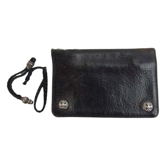 CHROME HEARTS クロムハーツ（原本無） 2ZIP WALLET 2ジップ ウォレット ブラック系【中古】