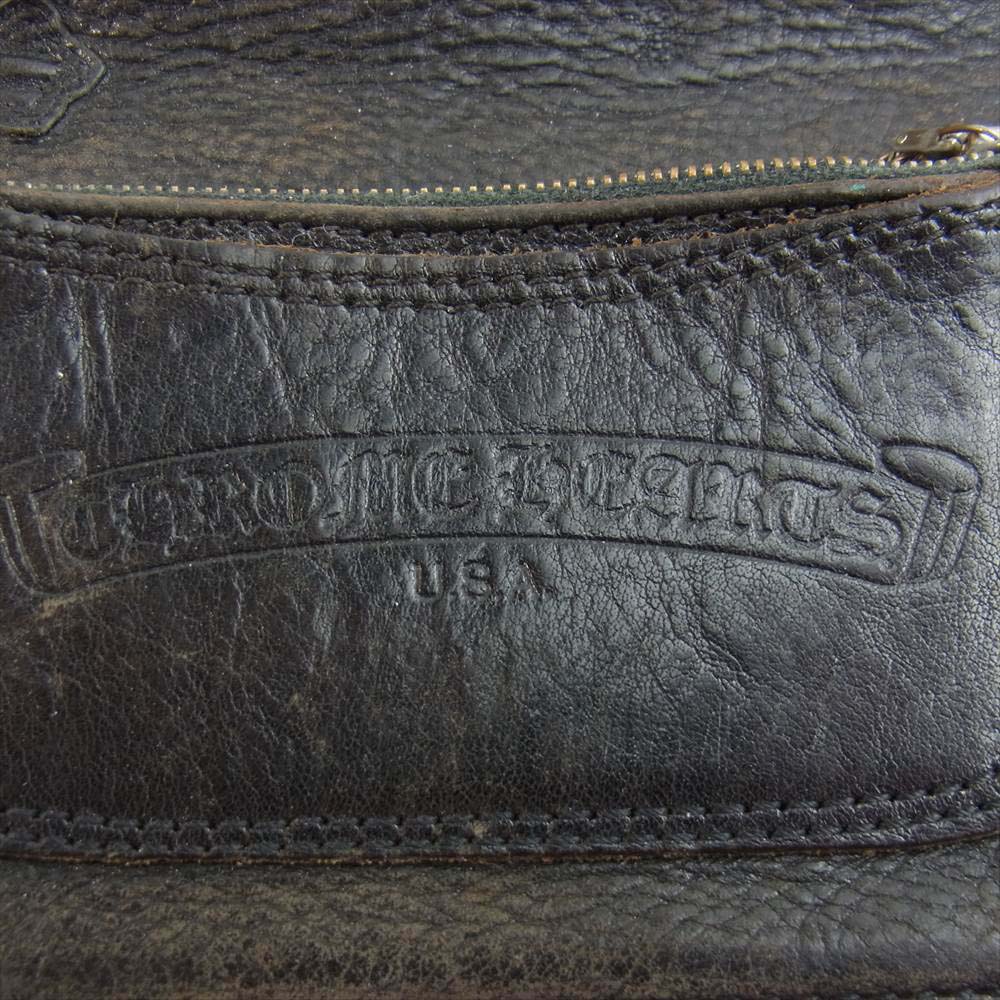 CHROME HEARTS クロムハーツ（原本無） 2ZIP WALLET 2ジップ ウォレット ブラック系【中古】