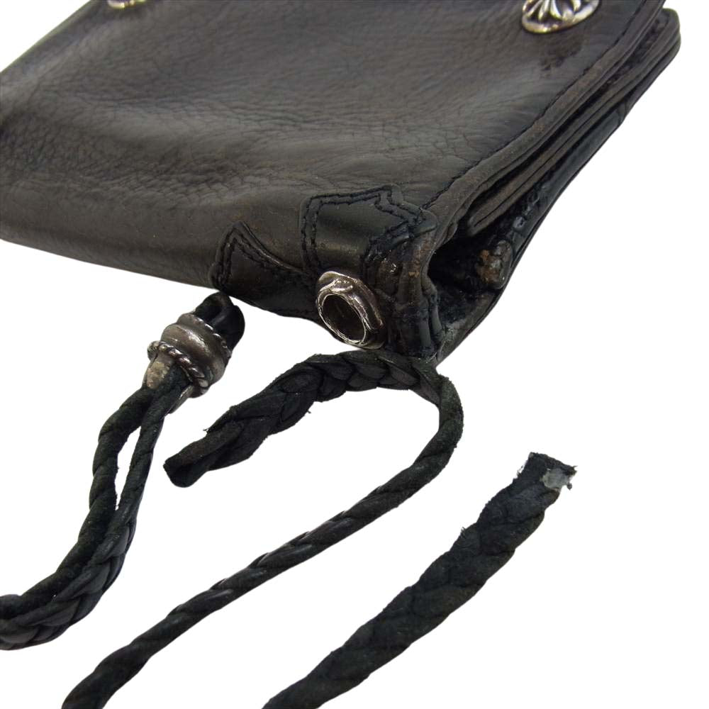 CHROME HEARTS クロムハーツ（原本無） 2ZIP WALLET 2ジップ ウォレット ブラック系【中古】
