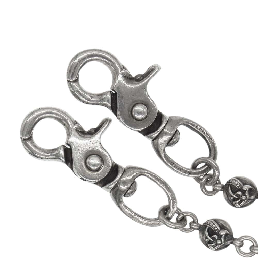 CHROME HEARTS クロムハーツ（原本無） 2クリップ ロング ケルティックボール ウォレットチェーン【中古】