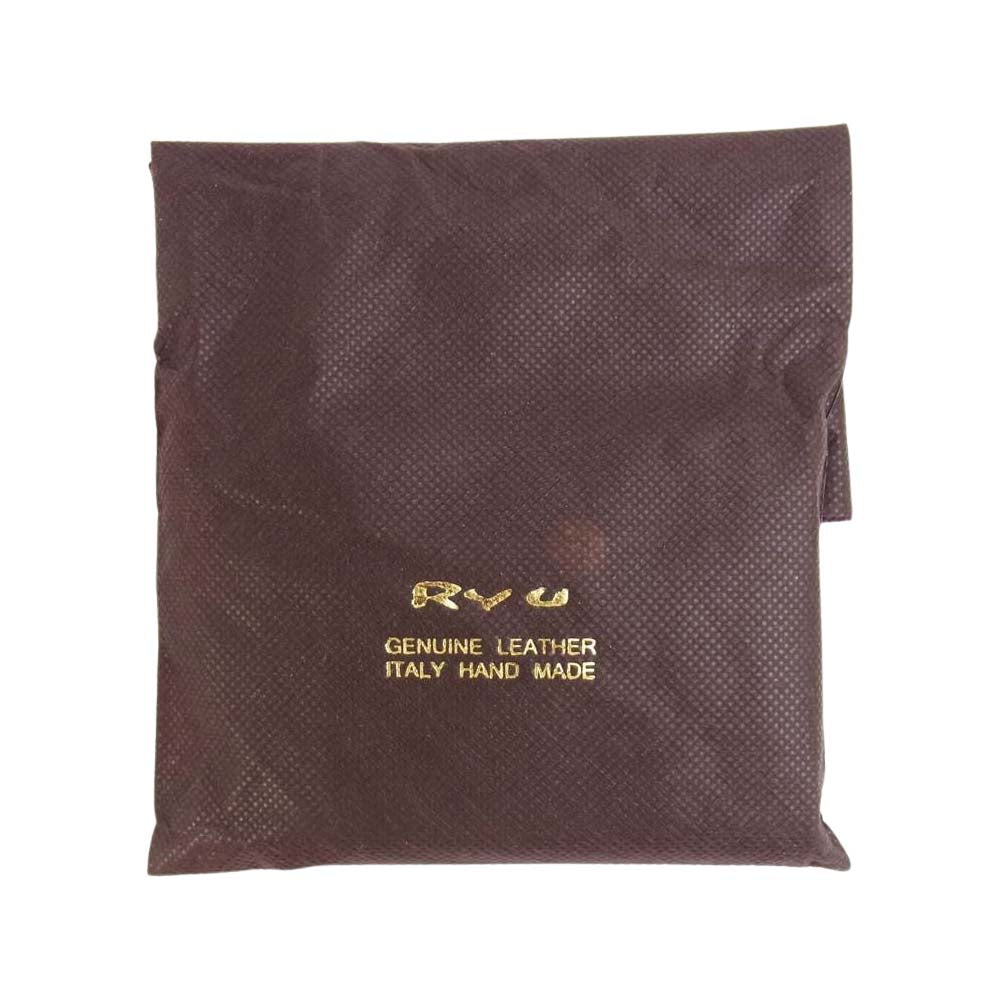 リュウ レザー 2つ折り ウォレット ブラウン系【美品】【中古】