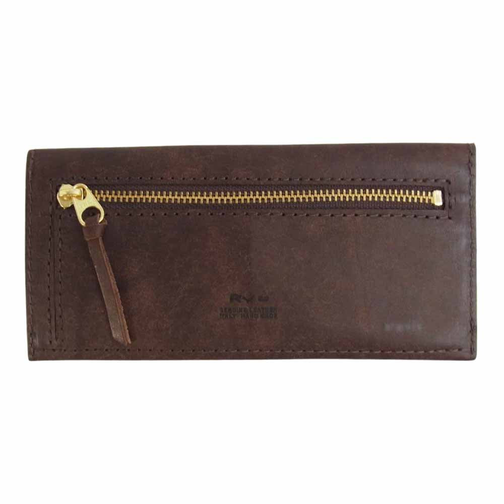 リュウ レザー ロング ウォレット ブラウン系【美品】【中古】