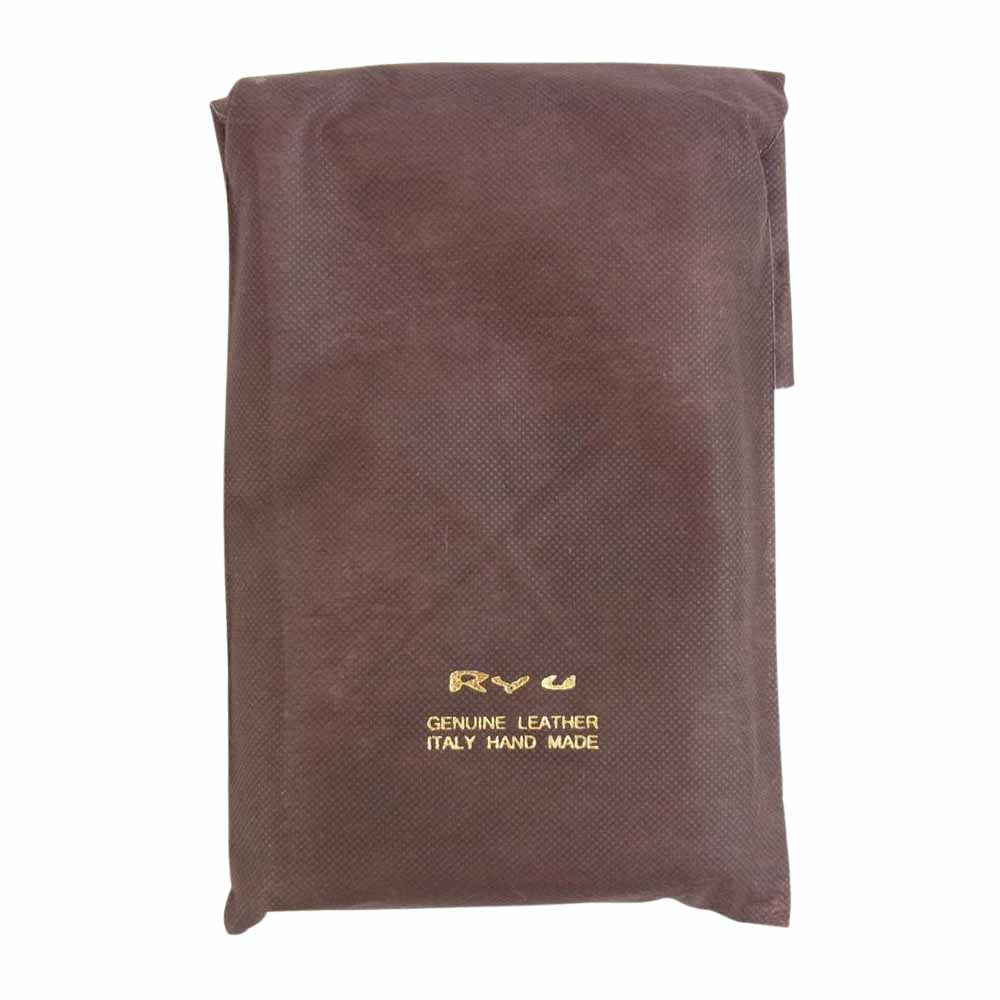 リュウ ラウンドジップ レザー ロングウォレット ブラウン系【美品】【中古】