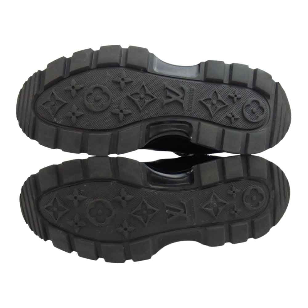 LOUIS VUITTON ルイ・ヴィトン 1A9FE9 LVボールド ライン モノグラム サイドゴア アンクルブーツ ブラック系 実寸約27cm【中古】