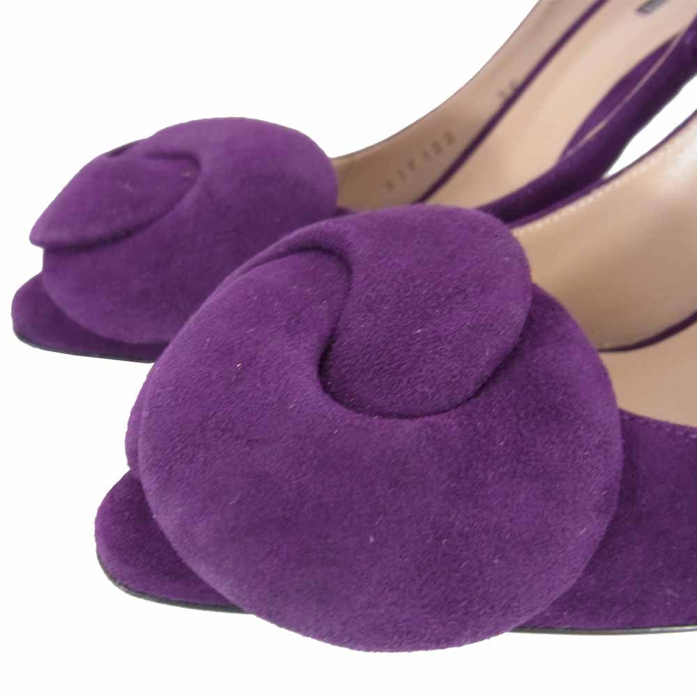 Emporio Armani エンポリオ・アルマーニ デザイン ヒール パンプス パープル系 36【中古】