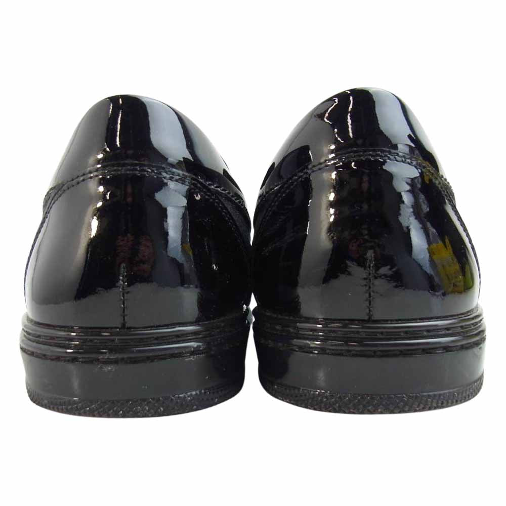 JIMMY CHOO ジミーチュウ パテント ベロア ラメ カモフラ スリッポン ブラック系 43【中古】
