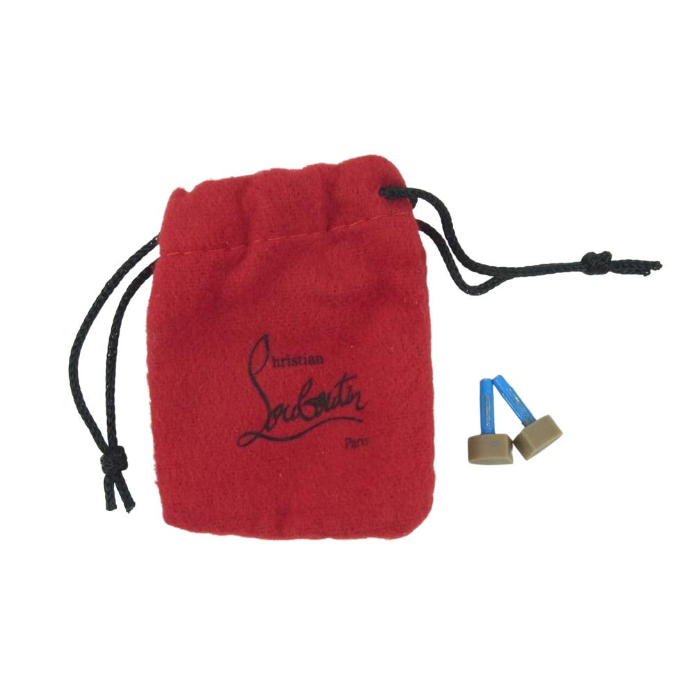Christian Louboutin クリスチャンルブタン オープントゥ グリッター ラメ ヒール パンプス ピンク系 37【中古】