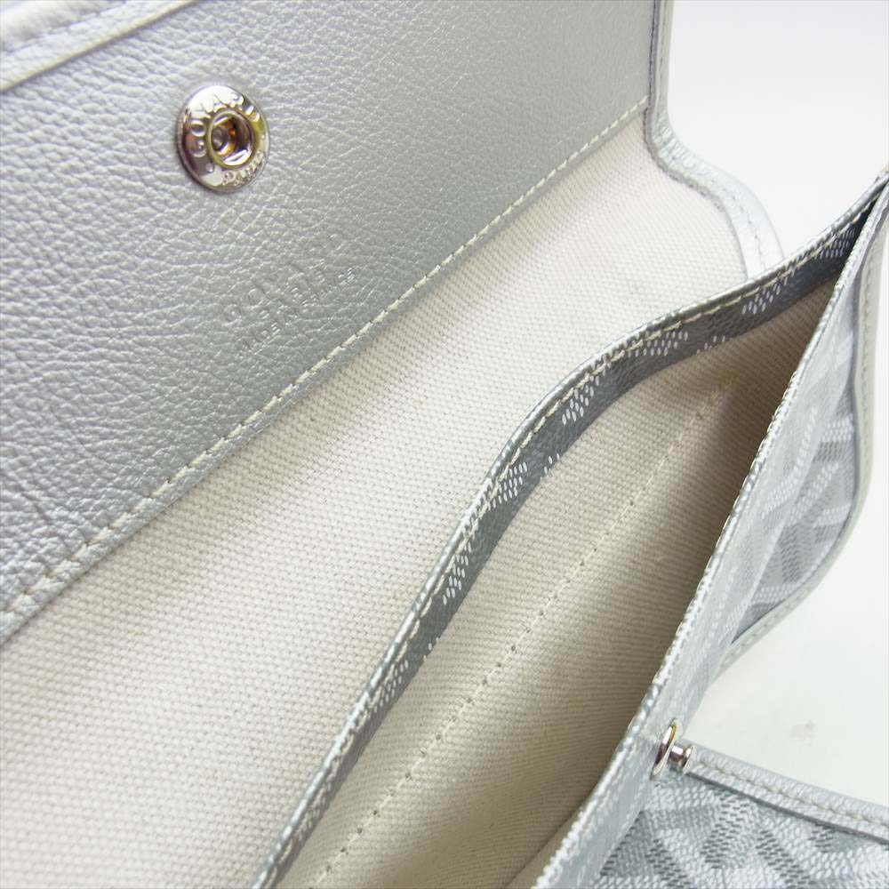 GOYARD ゴヤール 国内取扱店購入時証明書付属 SAC SAINT LOUIS PM ARGENT 2021年限定カラー サンルイ トートバッグ シルバー系【美品】【中古】