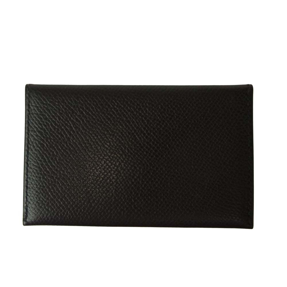 HERMES エルメス Enveloppe エンベロップ カードケース 名刺入れ ブラック系【中古】