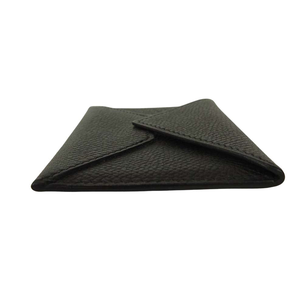 HERMES エルメス Enveloppe エンベロップ カードケース 名刺入れ ブラック系【中古】