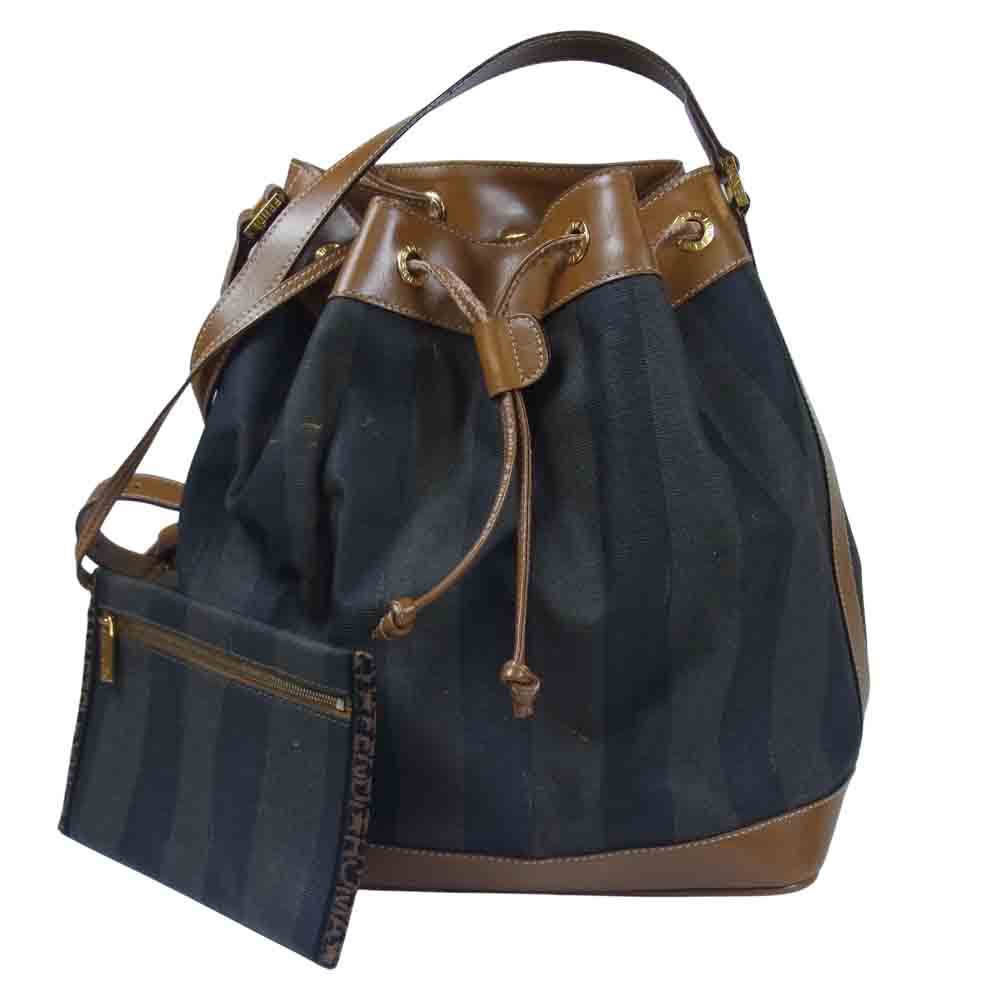 FENDI フェンディ オールド ぺカン ショルダー バッグ ブラウン系【中古】