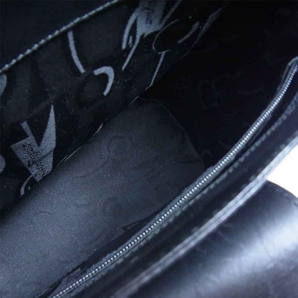 Salvatore Ferragamo サルヴァトーレフェラガモ DQ-21 7189 レザー バッグ イタリア製 ブラック系【中古】