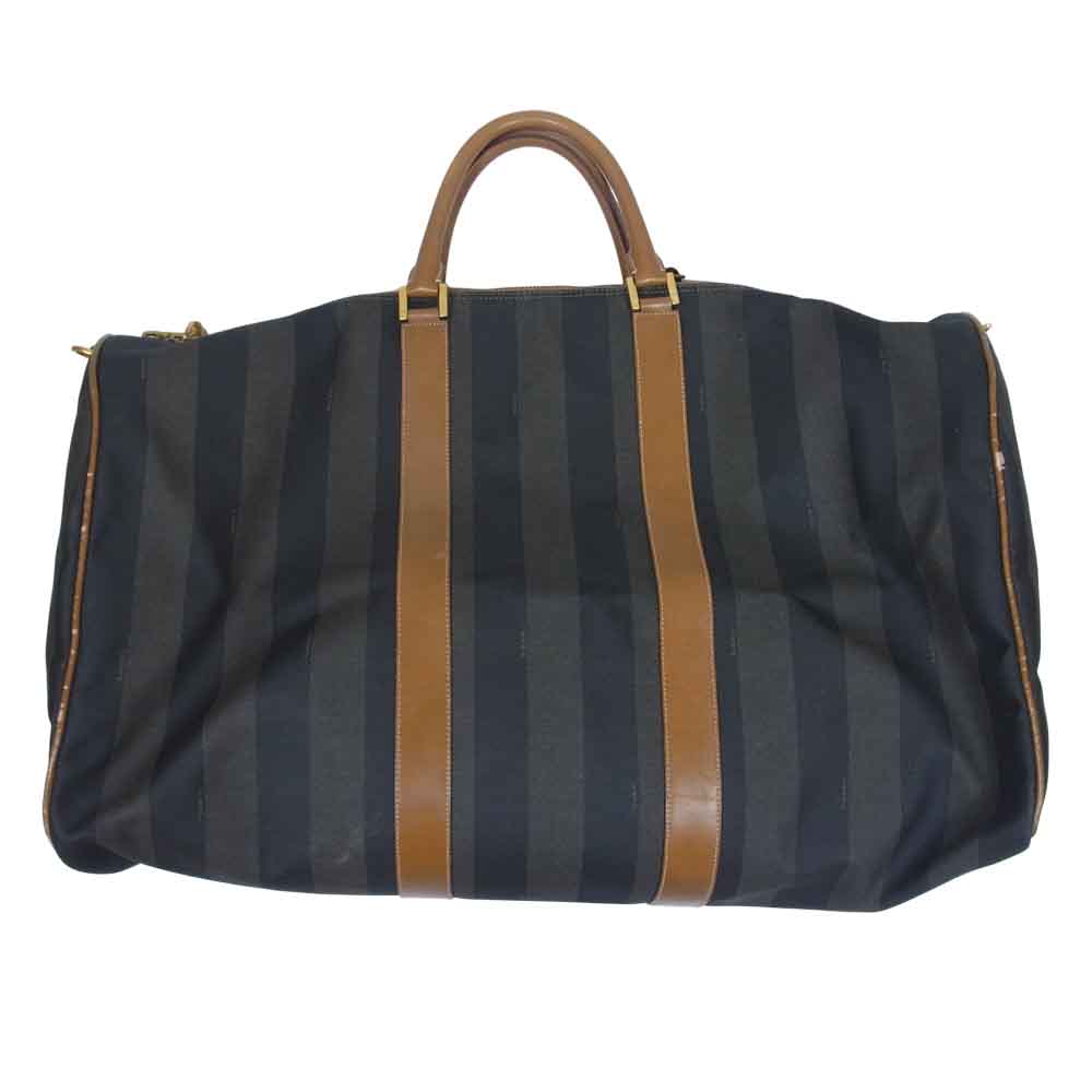 FENDI フェンディ オールド ぺカン ボストン バッグ ダークブラウン系【中古】