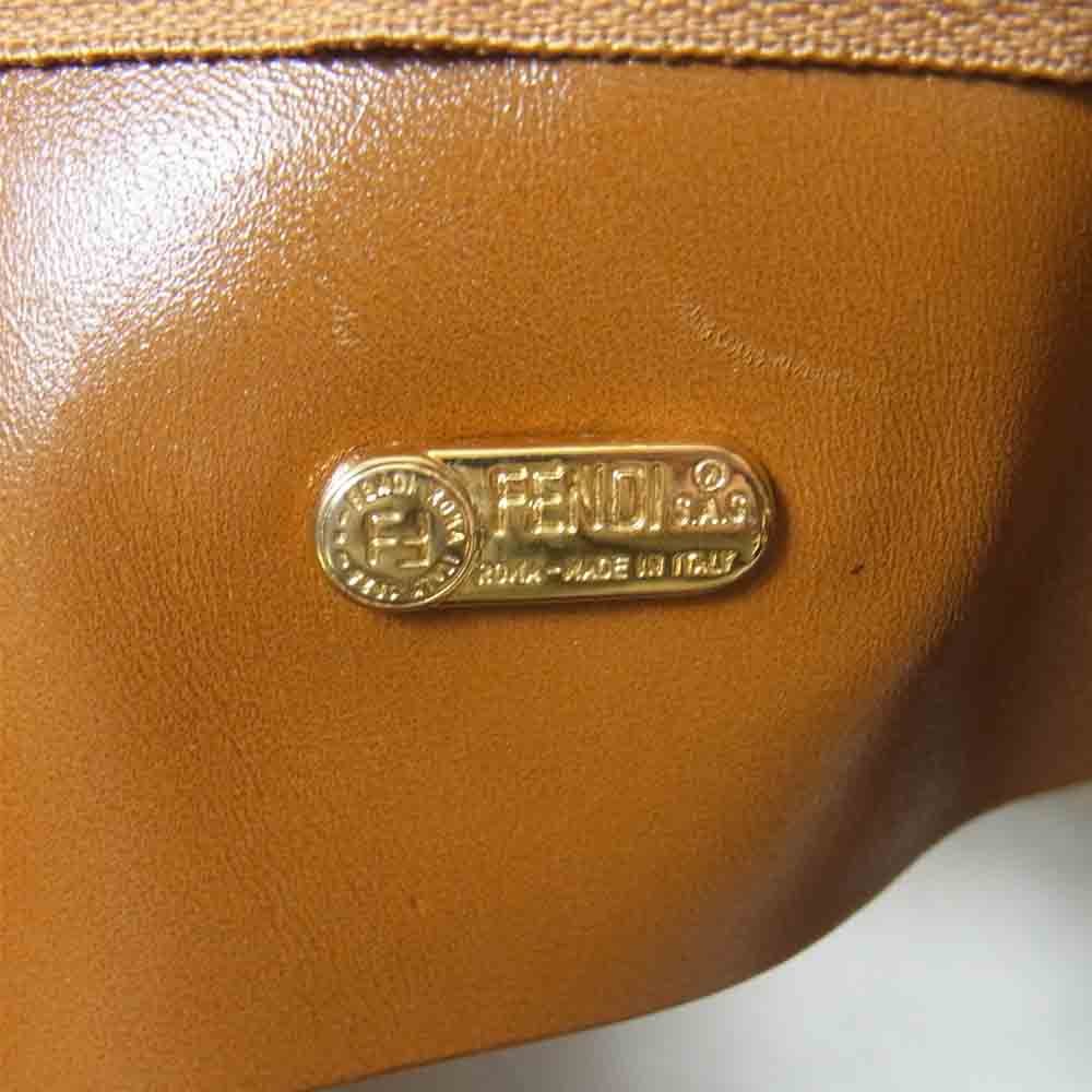 FENDI フェンディ オールド ぺカン ボストン バッグ ダークブラウン系【中古】