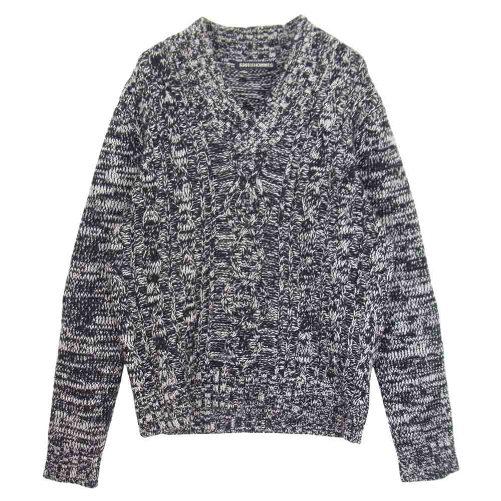5351 プール オム 0280040224 SHEPHERD Vネック ニット ブラック系 4【中古】