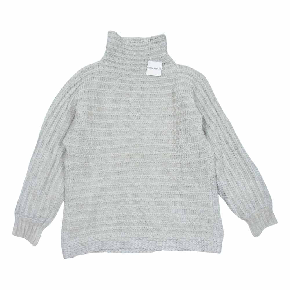 ISSEY MIYAKE イッセイミヤケ IM94-KN501-03 19AW ドルマンスリーブ タートルネック プルオーバー ニット 薄灰系 2【極上美品】【中古】
