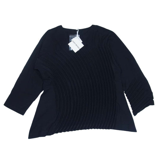 ISSEY MIYAKE イッセイミヤケ IM13-FJ136-15  21AW CLIFF ハンドプリーツ加工 カットソー ブラック系 2【美品】【中古】