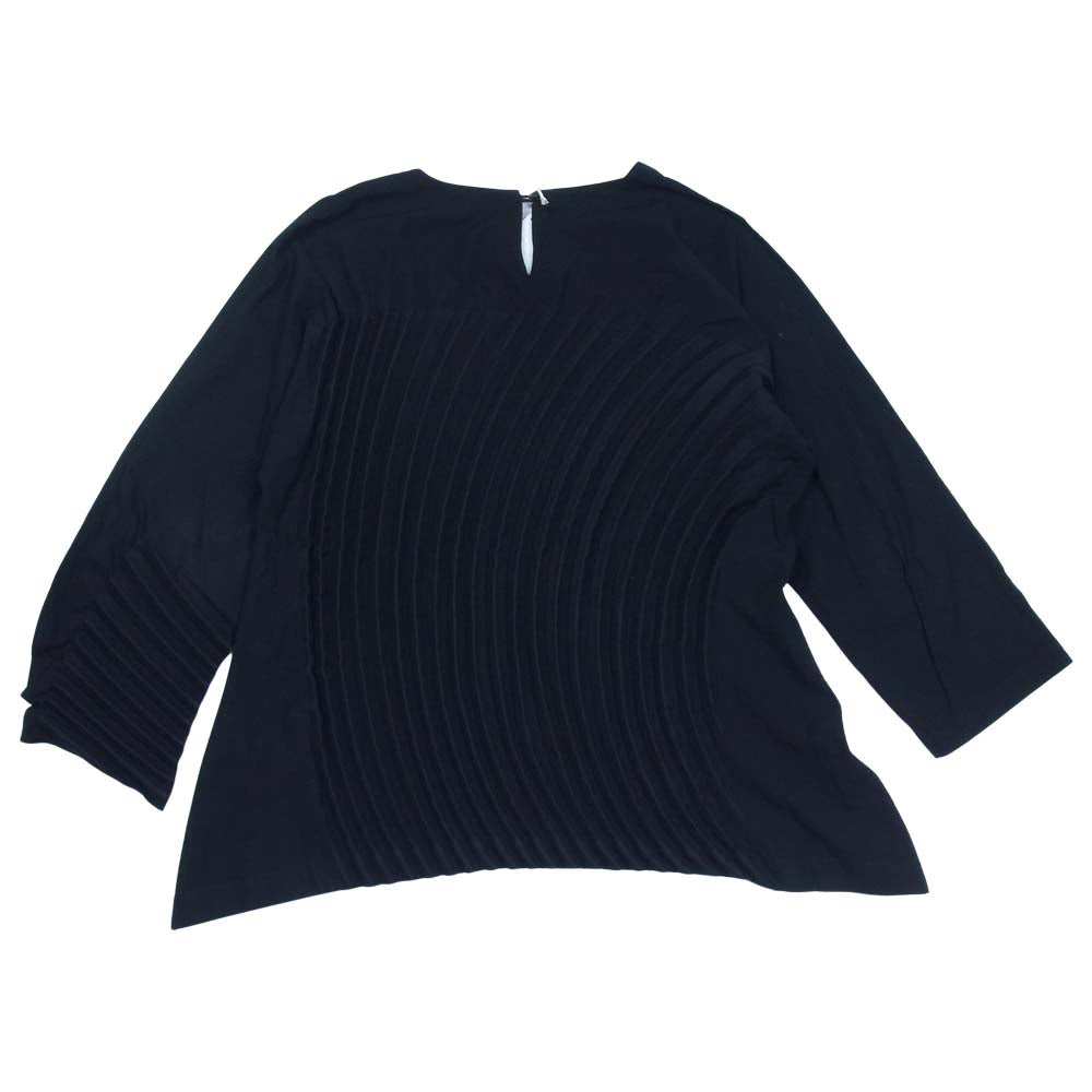 ISSEY MIYAKE イッセイミヤケ IM13-FJ136-15  21AW CLIFF ハンドプリーツ加工 カットソー ブラック系 2【美品】【中古】
