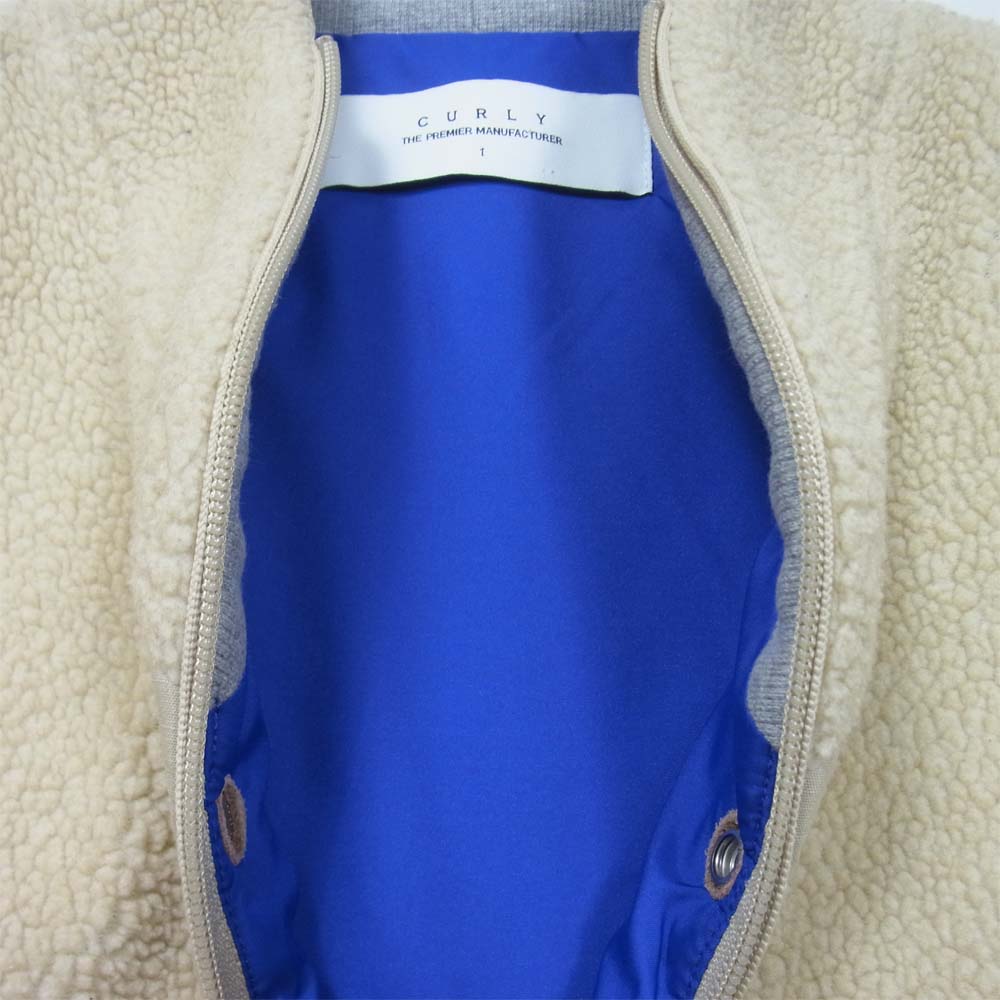 CURLY カーリー 2w Sheep Pile Vest フリース ベスト ベージュ系 1【中古】