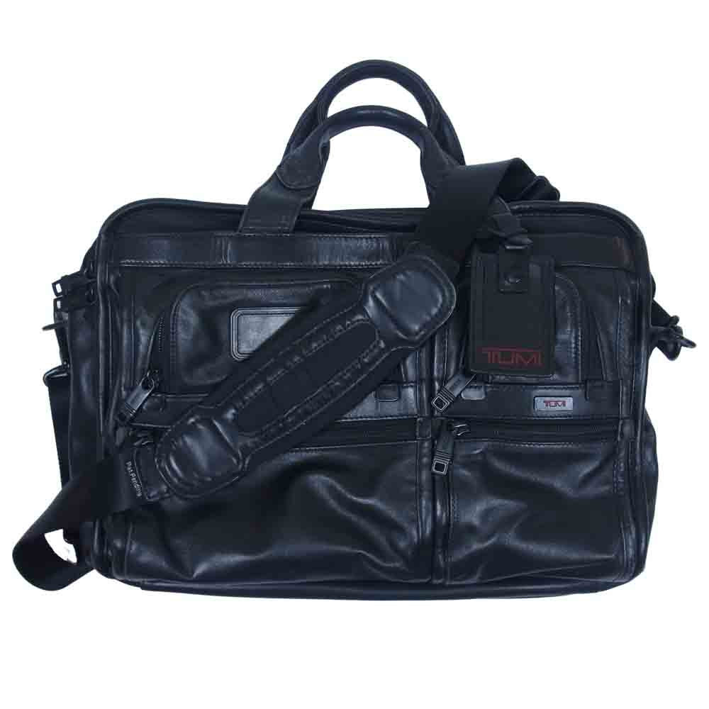 TUMI トゥミ 96141DH ALPHA Expandable Organizer Computer Brief アルファ エクスパンダブル オーガナイザー コンピューター 2WAY ショルダー ブリーフケース ブラック系【中古】