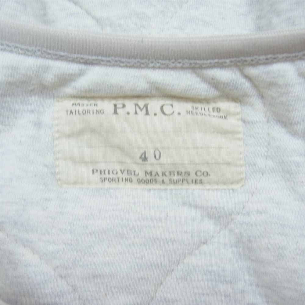 PHIGVEL フィグベル PMAE-CL01 QUILTING TOP キルティング クルーネック トップ ライトグレー系 3【中古】