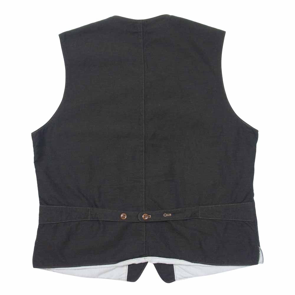 FREEWHEELERS フリーホイーラーズ 4ポケット シンチバック ベスト 黒茶系 42【中古】