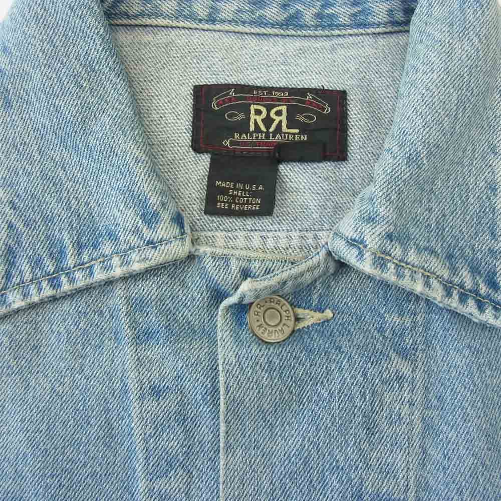 RRL ダブルアールエル C-TK1247 90s USA製 三ツ星タグ 101-Jタイプ デニム ジャケット インディゴブルー系 S【中古】