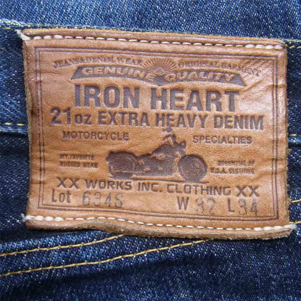 IRON HEART アイアンハート 634S 21oz EXTRAHEAVY ヘビーオンス セルビッジ デニム パンツ インディゴブルー系 32【中古】