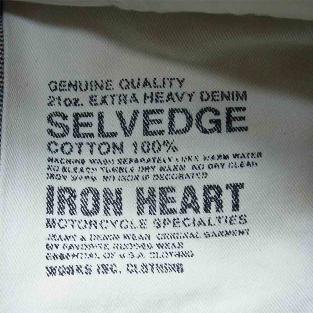 IRON HEART アイアンハート 634S 21oz EXTRAHEAVY ヘビーオンス セルビッジ デニム パンツ インディゴブルー系 32【中古】