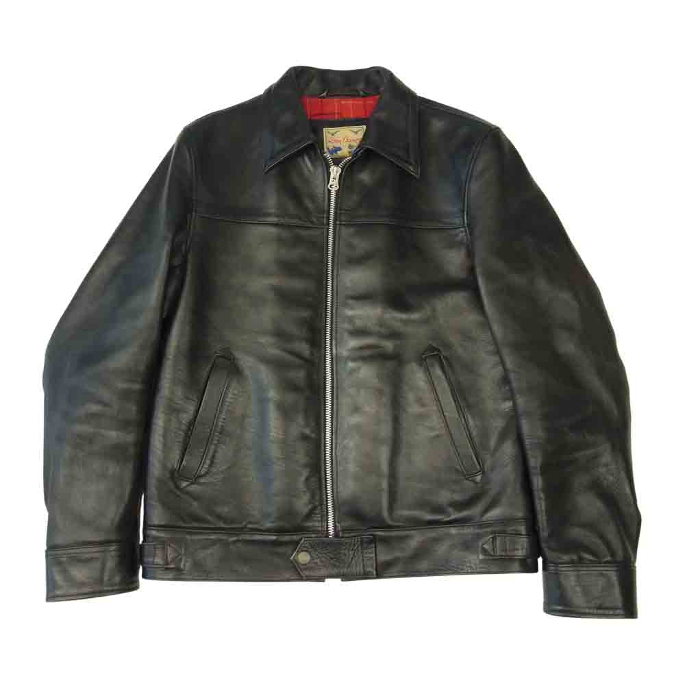 ドライボーンズ ホースハイド 馬革 シングル ライダース ジャケット ブラック系 M【中古】
