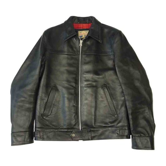 ドライボーンズ ホースハイド 馬革 シングル ライダース ジャケット ブラック系 M【中古】