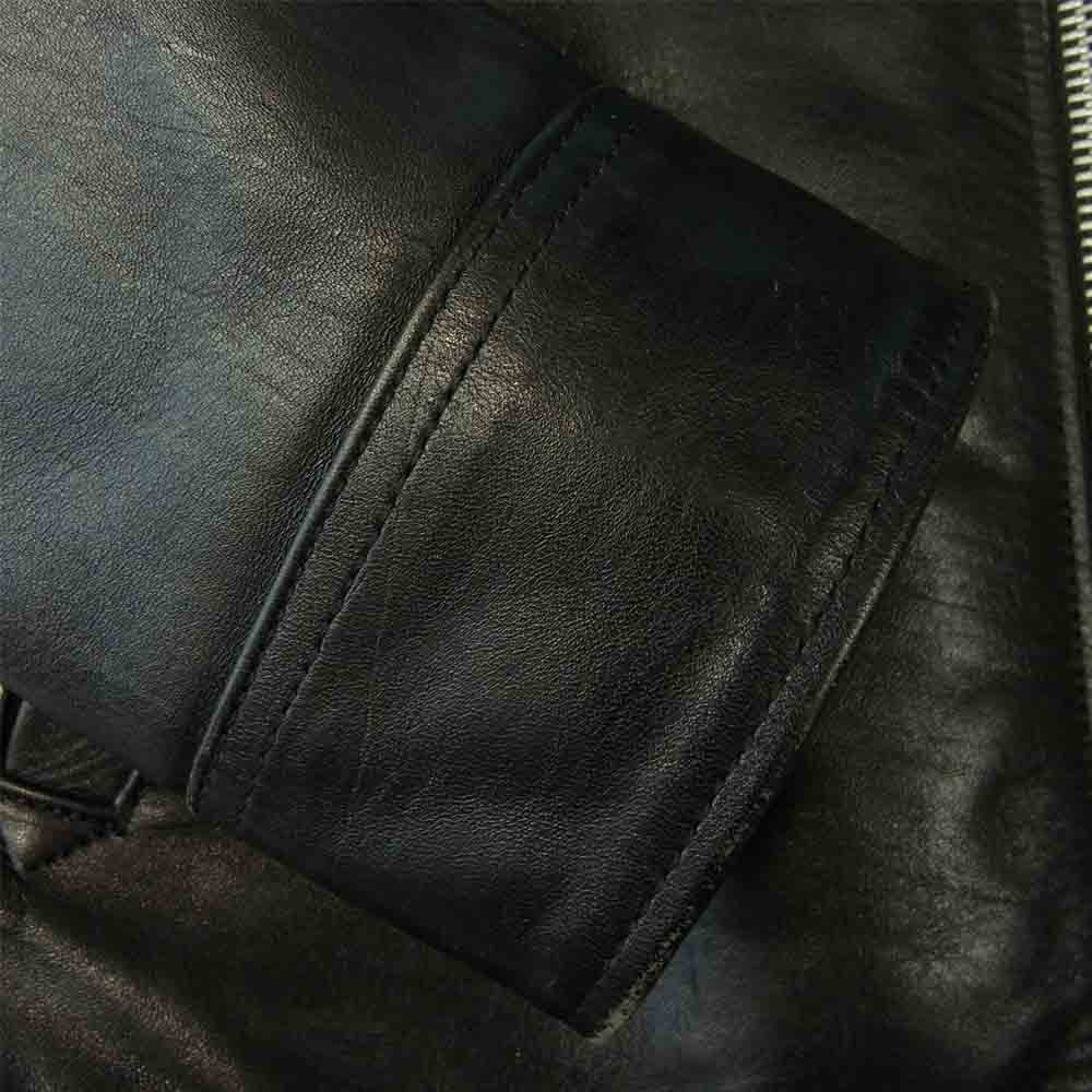 ドライボーンズ ホースハイド 馬革 シングル ライダース ジャケット ブラック系 M【中古】