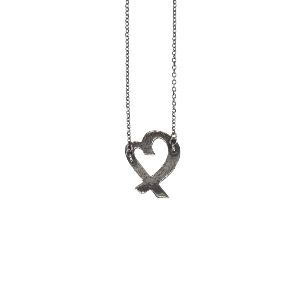 TIFFANY&Co. ティファニー ラビング ハート ネックレス シルバー系【中古】