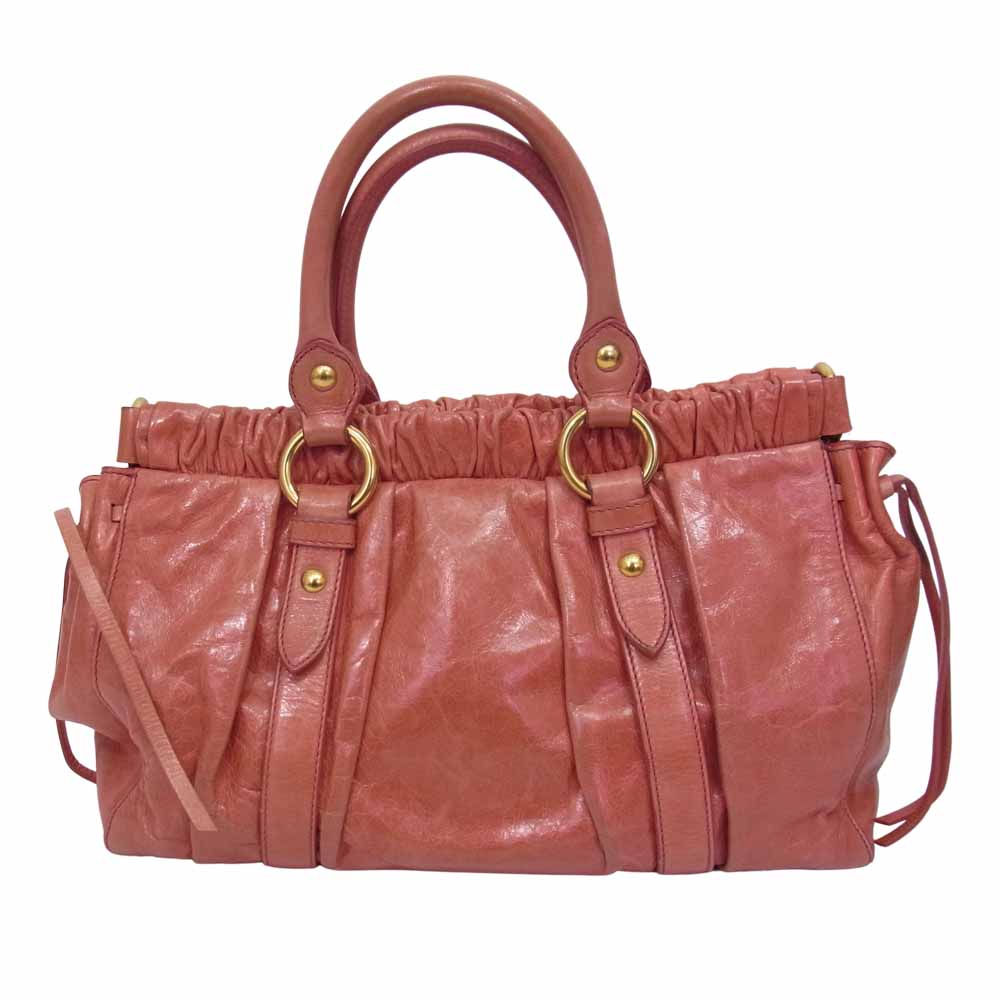 MIUMIU ミュウミュウ 2way ショルダー バッグ ピンク系【中古】