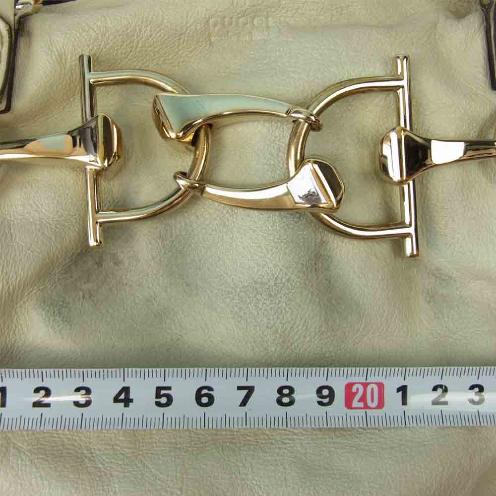 GUCCI グッチ 189890 ホースビット ハンドバッグ ホワイト系【中古】