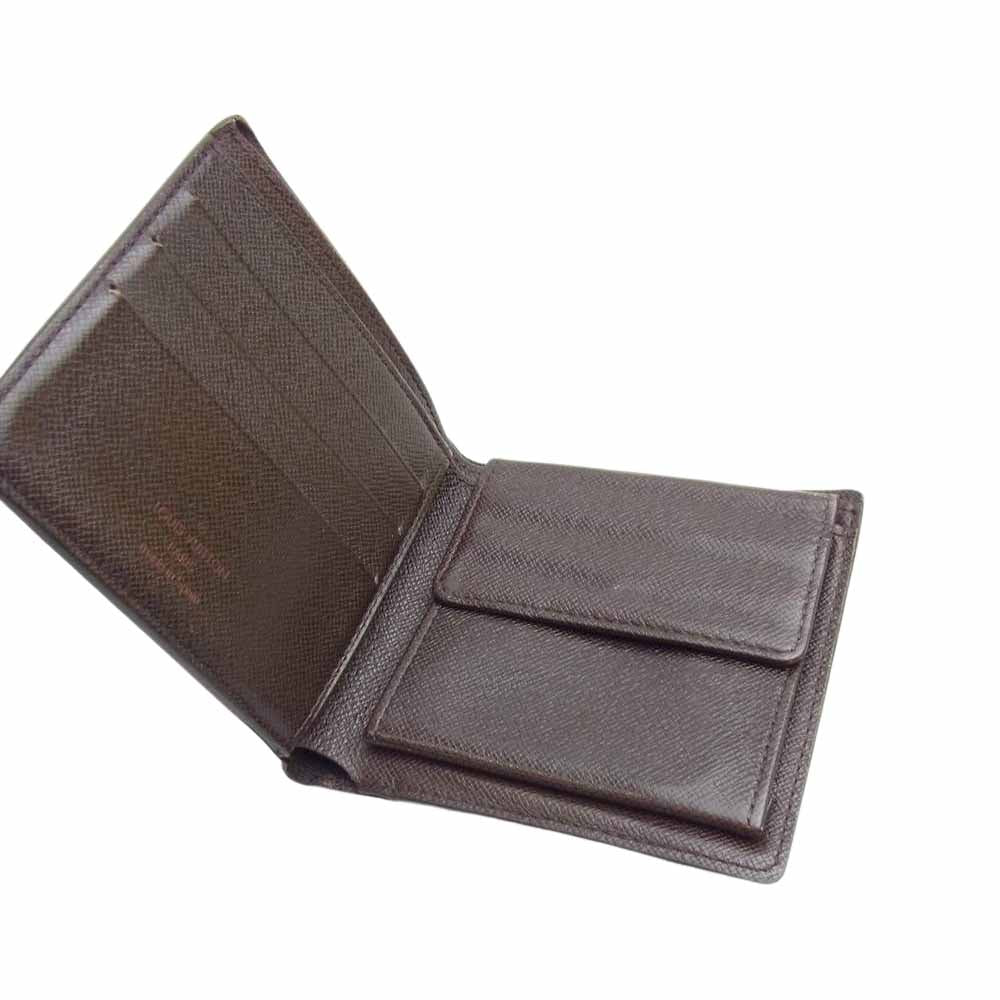LOUIS VUITTON ルイ・ヴィトン N61675 ダミエ ポルトフォイユ マルコ 2つ折り 財布 ブラウン系【中古】
