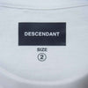 DESCENDANT ディセンダント BLT SS 半袖 Ｔシャツ ホワイト系 2【新古品】【未使用】【中古】