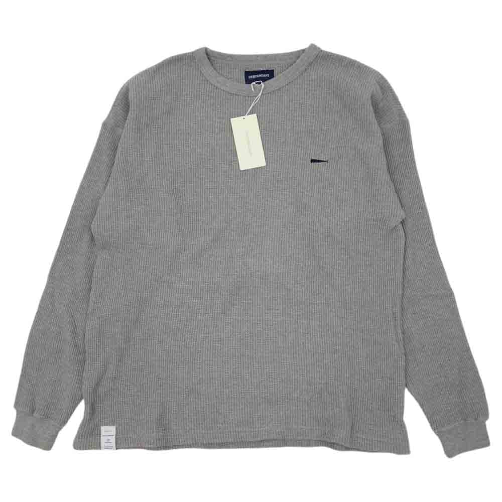 DESCENDANT ディセンダント 18SS 181ATDS-CSM12 GAUFRE WAFFLE LS ゴーフル ワッフル サーマル ロングスリーブ 長袖 カットソー グレー グレー系 2【新古品】【未使用】【中古】