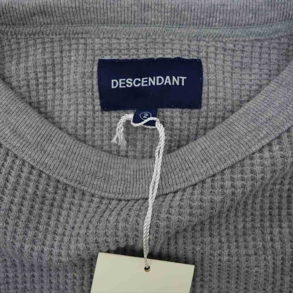 DESCENDANT ディセンダント 18SS 181ATDS-CSM12 GAUFRE WAFFLE LS ゴーフル ワッフル サーマル ロングスリーブ 長袖 カットソー グレー グレー系 2【新古品】【未使用】【中古】