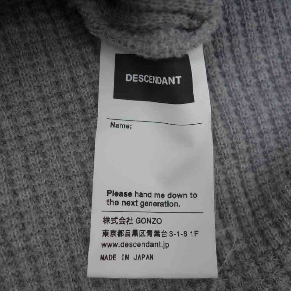 DESCENDANT ディセンダント 18SS 181ATDS-CSM12 GAUFRE WAFFLE LS ゴーフル ワッフル サーマル ロングスリーブ 長袖 カットソー グレー グレー系 2【新古品】【未使用】【中古】