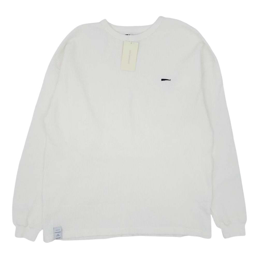 DESCENDANT ディセンダント 18SS 181ATDS-CSM12 GAUFRE WAFFLE LS ゴーフル ワッフル サーマル ロングスリーブ 長袖 カットソー ホワイト 2【新古品】【未使用】【中古】