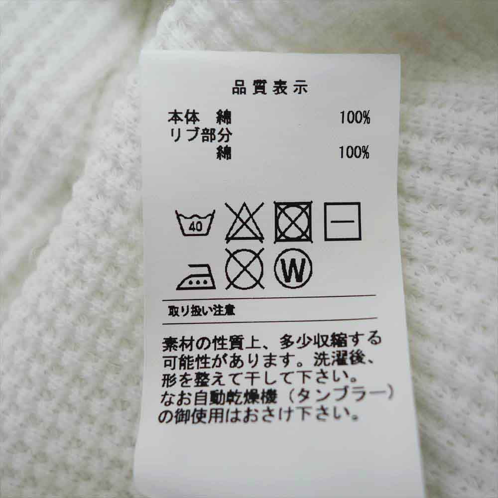 DESCENDANT ディセンダント 18SS 181ATDS-CSM12 GAUFRE WAFFLE LS ゴーフル ワッフル サーマル ロングスリーブ 長袖 カットソー ホワイト 2【新古品】【未使用】【中古】