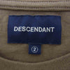 DESCENDANT ディセンダント 19AW 192ATDS-CSM19 CETUS JERSEY LS ケートス ジャージー 長袖 クルーネック オリーブ カーキ系 2【新古品】【未使用】【中古】